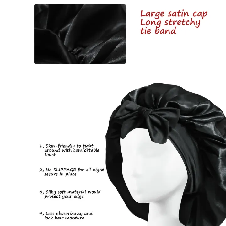 Silk%20Bonnet%20for%20Sleeping%20Women%20Satin%20Bonnet%20Hair%20Bonnet%20night%20sleep%20cap%20scarf%20wrap%20for%20curly%20hair%20With%20Tie%20Band%20for%20Curly%20Ha%20-%20Image%204