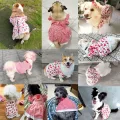 Summer Pet Dress Floral Pattern Plaid Skirts Cat Princess Dresses Chihuahua Yorkie Sweet Skirts Puppy Dog Costume Pet Supplies. 