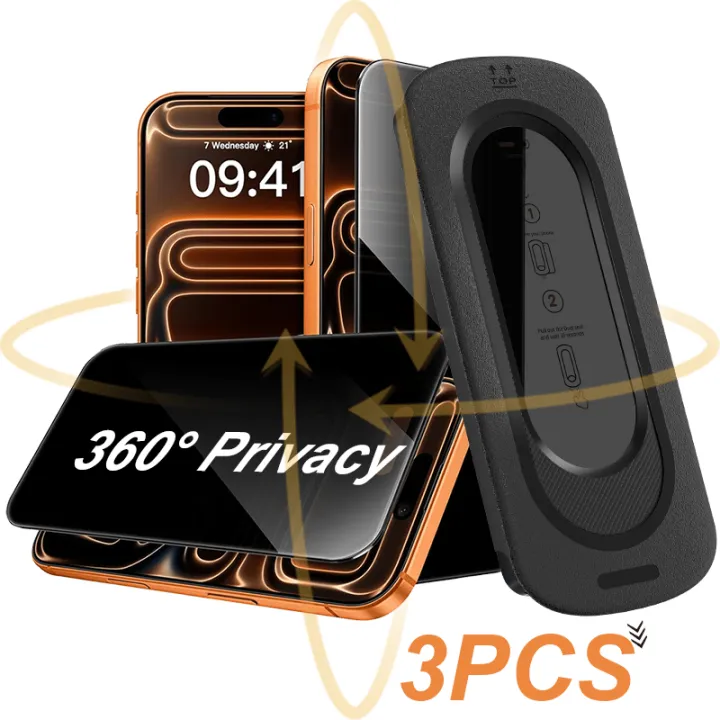 360%20Degree%20Privacy%20Screen%20Protector%20for%20iPhone%2017%20Pro%20Max/Air/Pro%2016Pro%20Anti-Spy%20Tempered%20Glass%20Film%20with%20Easy%20Installation%20-%20Image%207