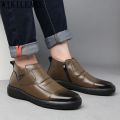Imported soft inside velvet leather shoe for men. 