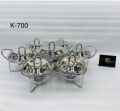 Stainless steel and glass round buffet dish chafing dish food warmer with wire rack buffet 7 dish food warmer. 