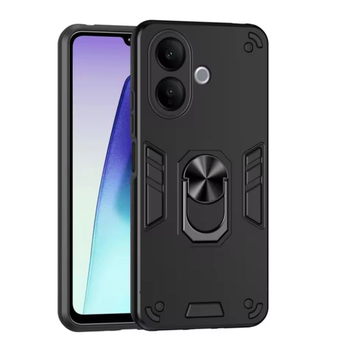 Vivo V60 Lite Phone Cover TPU Hard Ring Car Ring Bracket Shockproof Back Cover