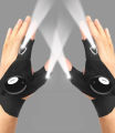 LED Half Finger Glove for Men Women Outdoor Waterproof Night Fishing Bait Cycling Running Flashlight Durable Fingerless Gloves.