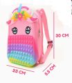 Pop It Bag Cute Unicorn Casual Backpack for Girls. 