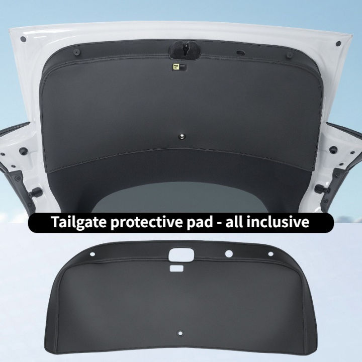 For Tesla Model Y Juniper Model 3 Highland Trunk Tailgate Protection Pad Rear Trunk Door PU Leather Anti Fouling Protection Pad