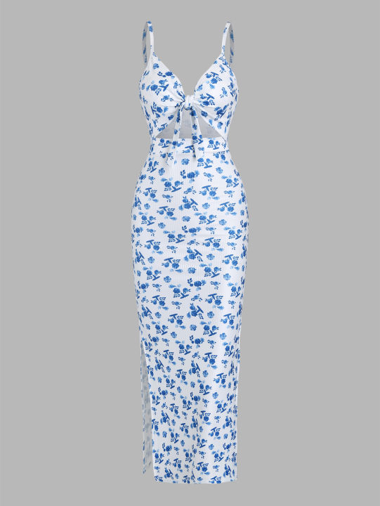 Spring/Summer%202024%20European%20and%20American%20Fashion%20Explosion%20Printing%20Knit%20Simple%20Sleeveless%20Suspender%20Dress%20with%20Leaking%20Back%20and%20-%20Image%203