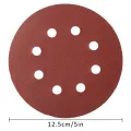 100Pcs 125mm Sanding Discs 8 Hole Hook Loop Sandpaper 80Grit-3000Grit Sanding Paper 5Inch Sanding Disc Abrasive Polishing Tools. 