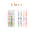 6 pcs/3 PCs set highlighter pen with 2 heads highlighter pen student use double heads highlighter pen 6/3 colors marker pen. 