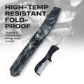 Marble Pattern Plastic Foldable Beard Mustache Comb Fine Tooth Folding Hair Comb Travel Portable Mini Beard Comb With Key Chain.