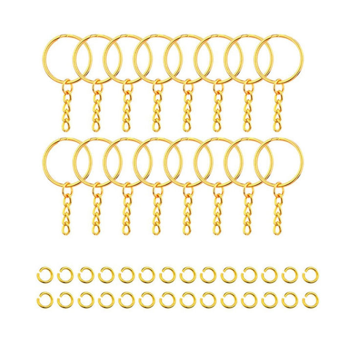 30pcs%20Silver%20Plated%20Metal%20Blank%20Keyring%20Keychain%20Split%20Key%20Ring%20with%20Chain%20Climbing%20Buckles%20Carabiner%20Keychain%20Rings%20Accessories%20-%20Image%202