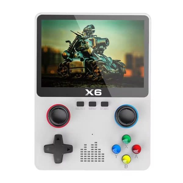 X6 Handheld Game Console 3.5 Inch Screen 32GB Portable Retro Classic Handheld Game Player Dual Joystick 11 Simulators for Kids
