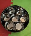 9 inch Stainless steel Masala daba dry fruit box  accessory container. 