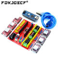 CNC Shield V4 Engraving machine 3D Printer + Nano 3.0 with USB cable+3pcs A4988 / DRV8825 Reprap Stepper Drivers Set For Arduino. 