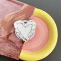 Pleated Silver Heart Mirror Magnetic Holder Grip Tok Griptok Phone Stand Holder Support for IPhone 17 for Pad Magsafe Smart Tok. 