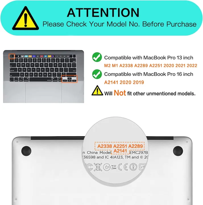 Compatible%20with%20MacBook%20Pro%2013%20Keyboard%20Cover%20A2289/A2338/A2251&MacBook%20Pro%2016%20Keyboard%20Cover%20A2141%20Thin%20Protector%20for%20Touch%20Bar%20-%20Image%202