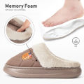 Men's Winter Slippers Memory Foam Plush Warm Cozy Luxury House Shoes Fabric Casual Slipper Big Size Platform. 