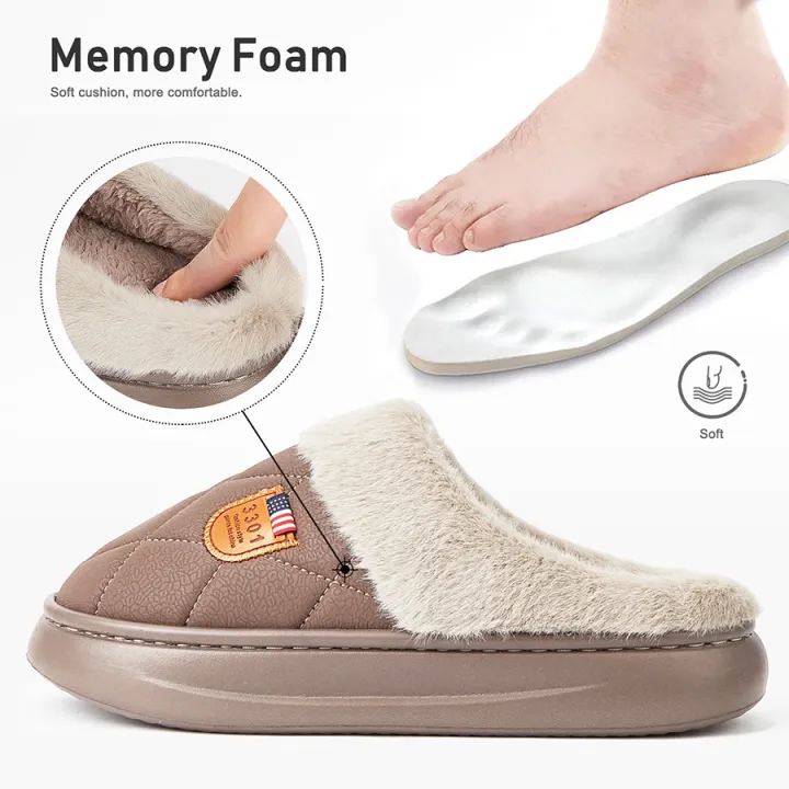 Men's%20Winter%20Slippers%20Memory%20Foam%20Plush%20Warm%20Cozy%20Luxury%20House%20Shoes%20Fabric%20Casual%20Slipper%20Big%20Size%20Platform%20-%20Image%202