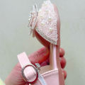 Spring and Summer Girls' Princess Shoes Sandals Flat Kids Dresses Shoes Pearl for Kids and Teens.