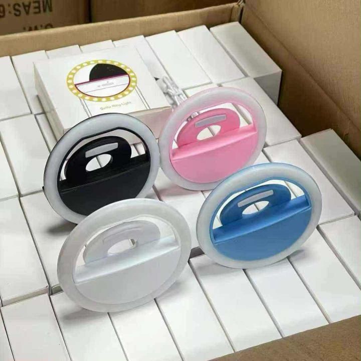 RK12 Rechargeable Portable Selfie Ring Light for Camera Phone Light LED Flash