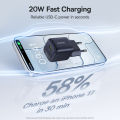 Baseus USB Type C Charger 20W Portable USB C Charger Support Type C PD Fast Charging For iPhone 15 14 13 12 Pro Max 11 X 8 Plus.
