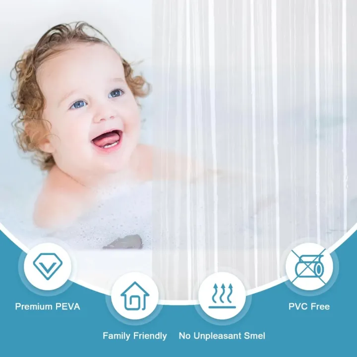 Transparent%20Bathroom%20Shower%20Curtain%20PEVA%20Waterproof%20Bathtub%20Curtains%20Easy%20Clean%20Wipe%20%20Mildew%20Proof%20Shower%20Curtains%20with%20Hooks%20-%20Image%204