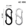 S shape carabiner snap fastener key chain carabiner S shape carabiner Hook 2 sides universal carabiner hook. 