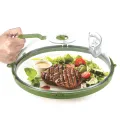 Microwave Cover Splatter-Proof Microwave Guard Cover Clear Microwave Plate Cover with Handle Kitchen Cooking Lid for Vegetables. 