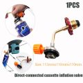 1PCS Gas Butane Cylinder Tank Charging Valve Refill Direct Connector Adapter For Outdoor Camping Picnic Cylinder Filling Adapter.