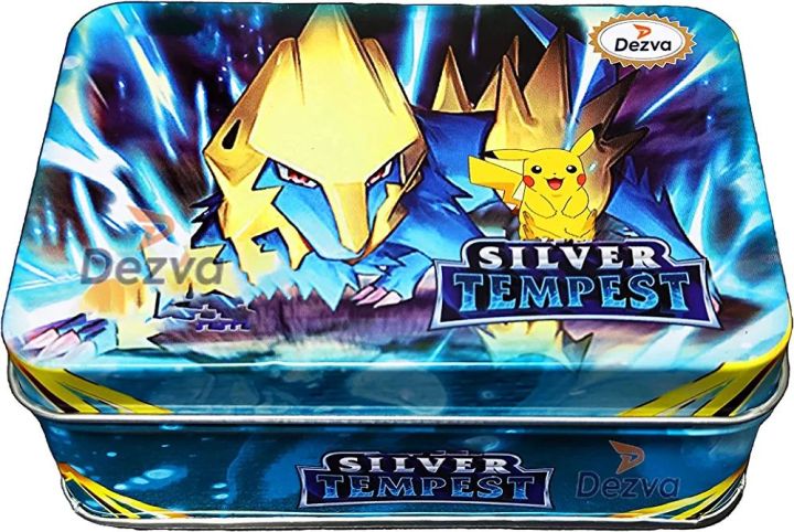 Pokémon Silver Tempest Metal Box Contains 42 Cards