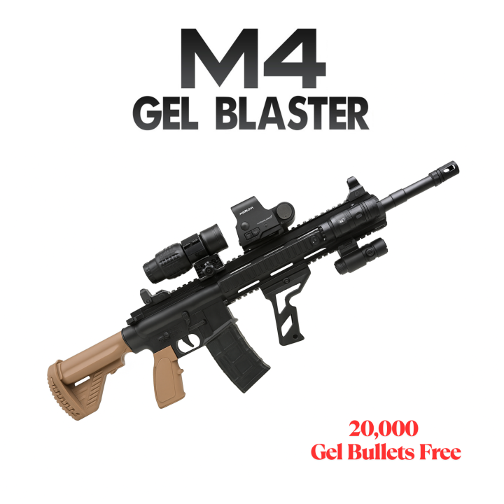 M4 Gel Blaster Toy Gun Gel Balls Electric Rifle with Manual and Full Auto Firing Modes