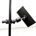 4.7-13.5" Tablet and Smartphones holder for Microphone Stand with 360-Degree Rotable Swivel Mount for Music Sheet Live Streaming. 