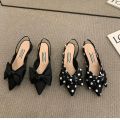 Women's Sandals Fashion Low Heels Sandals Women Shoes Elegant Pointed Straps Fashion Party Pumps Sandalias De Mujer 2023.