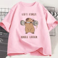 Capybara Gym T-Shirt Women Sports Tee Workout Fitness T Shirt Top Unisex Softstyle Women Tshirt Clothes Women Clothing. 