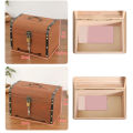 1Set Wooden Treasure Chest With Lock Piggy Bank Organizer Vintage Treasure Storage Box Saving Box Case For Home Decoration. 