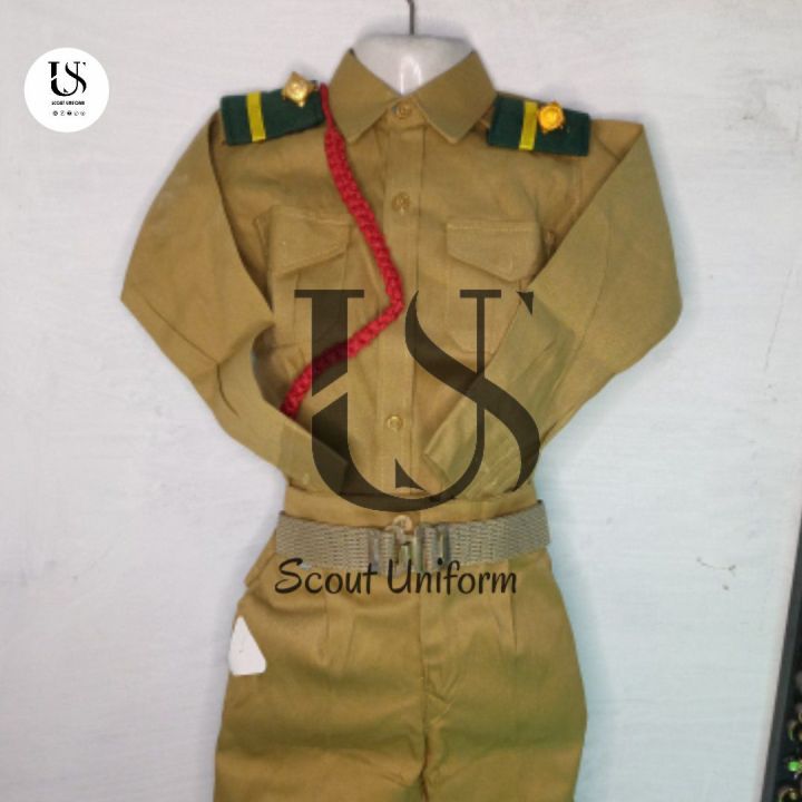 Complete%20Khaki%20School%20Scout%20Uniform%20with%20Khaki%20Belt,%20Batches%20and%20Shoulder%20Rank%20Patti%20/%20Foji%20Scout%20Uniform%20Khaki%20Color%20for%20Boys%20&%20Girls%20-%20Image%203