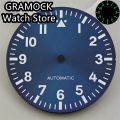 GRAMOCK 29mm Watch Dial White Black Blue Green Dial Green Luminous Fit NH35 NH36 ETA2824 2836 Mingzhu DG Miyota PT5000 Movement. 
