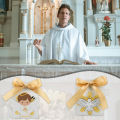 12PCS Baptism Favor Boxes with ribbon , Great for Christian, Baby Shower, Wedding Small  Bags Decorations. 
