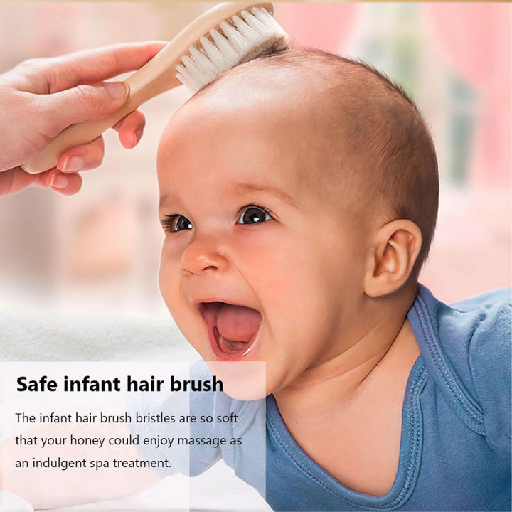 2pcs%20Baby%20Comb%20Set%20Baby%20Care%20Hair%20Brush%20Beech%20Soft%20Wool%20Wood%20Comb%20Newborn%20Massager%20Baby%20Shower%20And%20Gift%20Baby%20Hair%20Soothing%20-%20Image%203