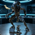 New MOC  Aliens Drooling Monster Building Blocks Xenomorph Action Figure Toys Parasitoid DIY Bricks  For for . 