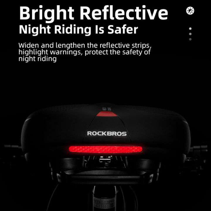 ROCKBROS%20Bicycle%20Saddle%20Rainproof%20PU%20Surface%20Soft%20Memory%20Sponge%20Shockproof%20Cycling%20Seat%20MTB%20Saddle%20Reflective%20Bike%20Saddle%20Seat%20-%20Image%207