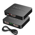 4K HDMI-compatible 1x2 Splitter Switch 1 in 2 Out Video Distributor Amplifier Dual Display for Box PC Monitor Projector Laptop. 