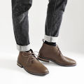 Retro Plus Size Desert Boots Men Ankle boots Brand Comfortable Leather Boots For Men.