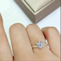 Huitan Classic 6 Claw Cubic Zirconia Rings for Women Luxury Gold Color Wedding Engagement Bands Eternity Lady Jewelry Wholesale.