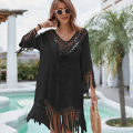 CROCHET BIKINI 2024 Women Beach Dress Cover-Ups Swimsuit Beachwear Bathing Suit Swim Cape For Woman Summer Tunic Saida Praia. 