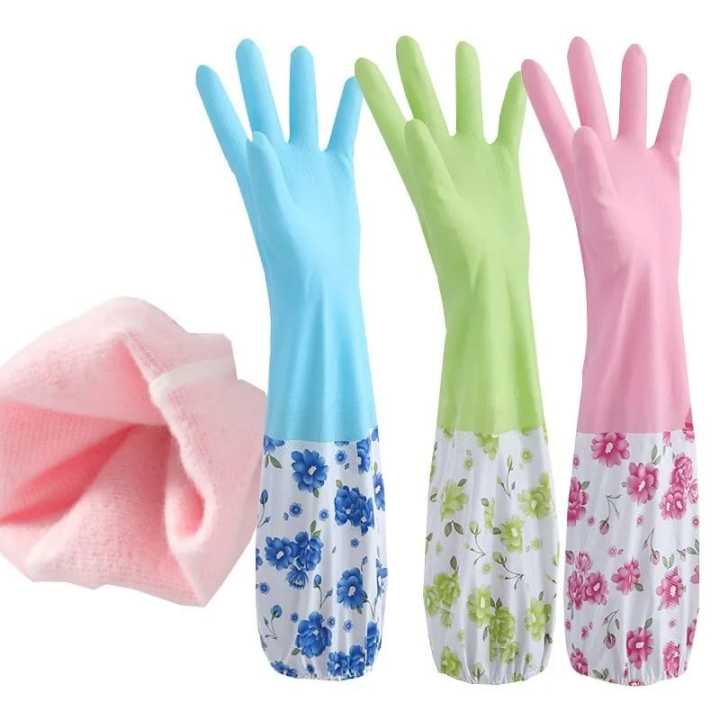 2%20Pcs%20Hand%20Gloves%20Best%20Quality%20Silicone%20Dish%20Washing%20Kitchen%20Hand%20Gloves%20-%20Multicolor%20-%20Image%205
