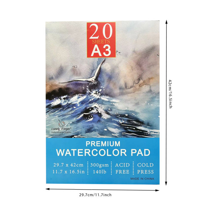 A3/A4/A5%20Watercolor%20Pad,%20140lb/300gsm,%2020%20Sheets%20%7C%20Cold-Pressed,%20Acid-Free,%20Artist%20Paper%20for%20Adults%20and%20Students%20-%20Painting,%20Gou%20-%20Image%202