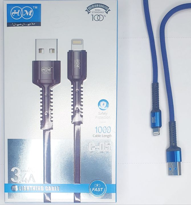 HM DATA CABLE 3,4A FOR I.PHONES C-05 FAST CHARGING