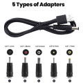 USB to 5V DC Power Cord Charging Cable 5.5*2.5mm Jack Plug Connector Adapter With Plug Adapter Power Cord 2.5*0.7mm/4.0*1.7mm. 