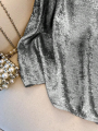 plus Size Elegant Sleeveless Top Luxury Metal Series Fashionable Casual Wear for Women. 