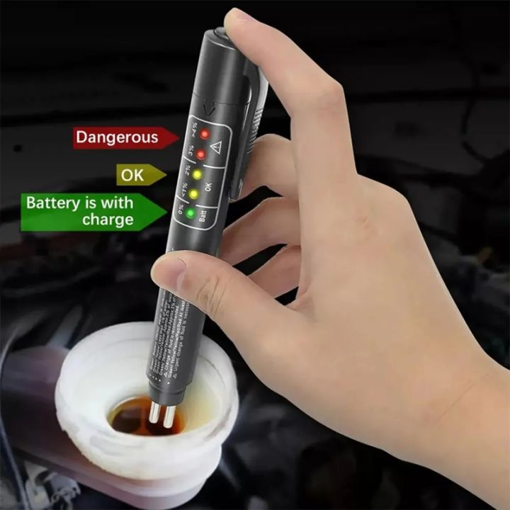 Brake Fluid Tester Pen 5 LED Mini Indicator For Car Repairs Tools Vehicle Auto Automotive Testing Tool